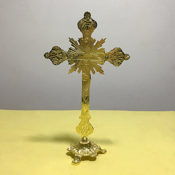 Golden Vertical Cross Home Decoration